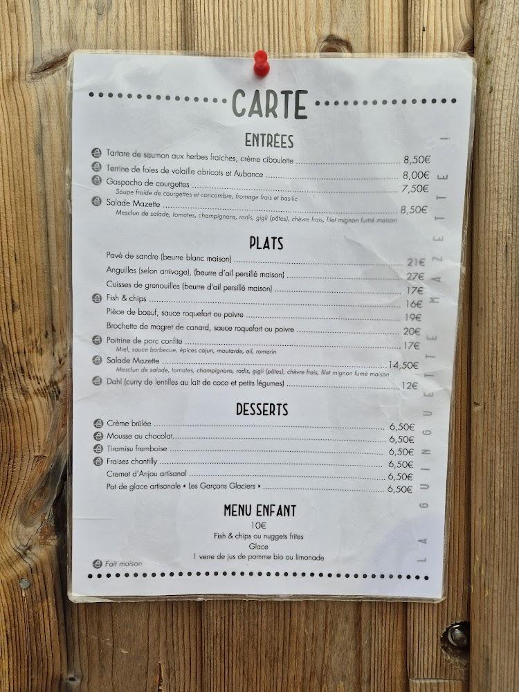 La Guinguette Mazette ! - Menu Image 2